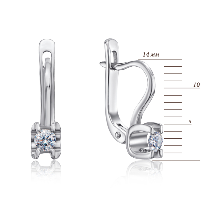 Золоті сережки з діамантами. Артикул 52815/02/1/8010 (52815/3б)