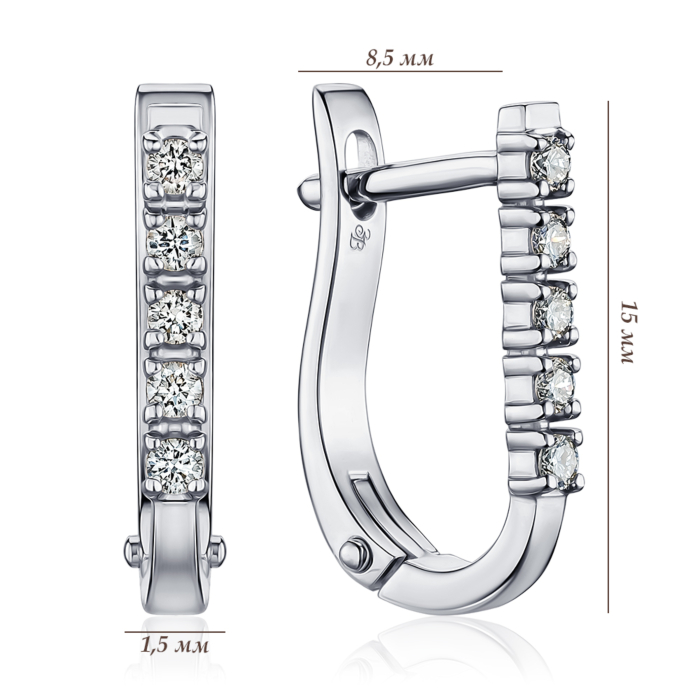 Золоті сережки з діамантами 52838/02/1/8566