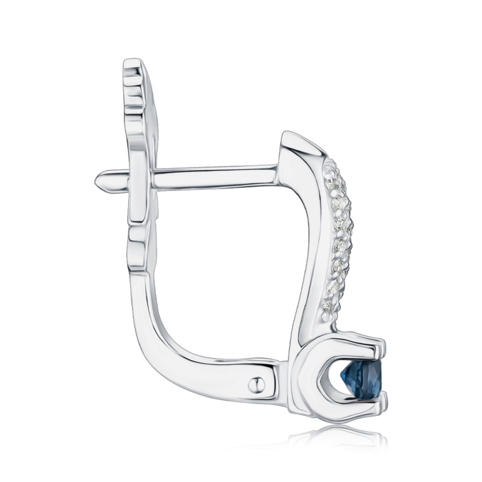 Золоті сережки з сапфіром та діамантами 52843/02/1/8062