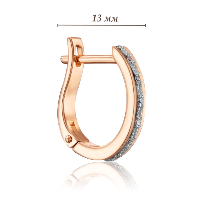 Золоті сережки з діамантами. Артикул 52845/0.9S
