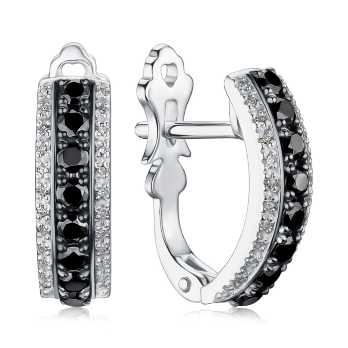 Золотые серьги с бриллиантами 52864/02/1/11791