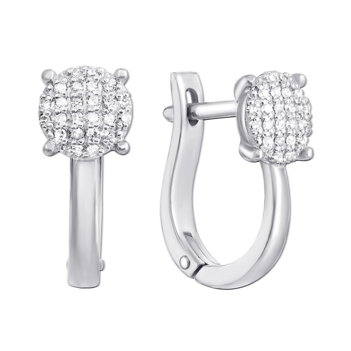 Золотые серьги с бриллиантами. Артикул 52881/0.8S б