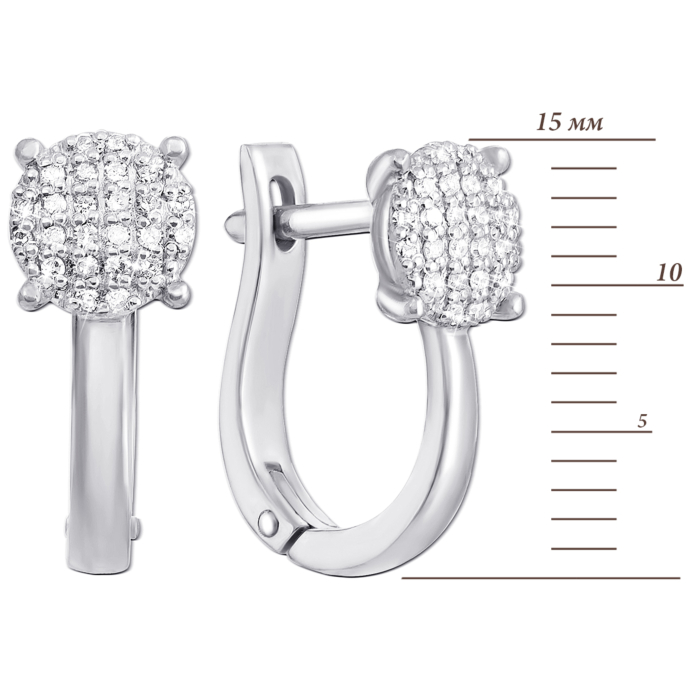 Золотые серьги с бриллиантами. Артикул 52881/0.8S б