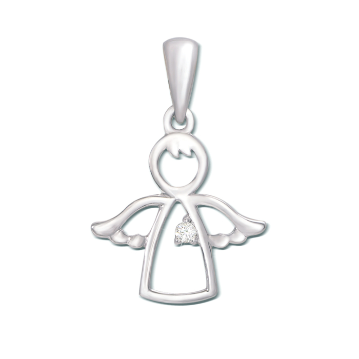 Золота підвіска «Янгол» з діамантом 52914/1,25б