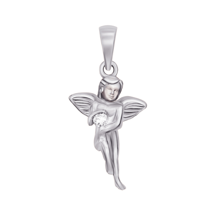 Золота підвіска «Янгол» з діамантом. Артикул 52953/1.75б