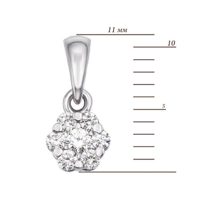 Золота підвіска з діамантами. Артикул 52960/2,25б