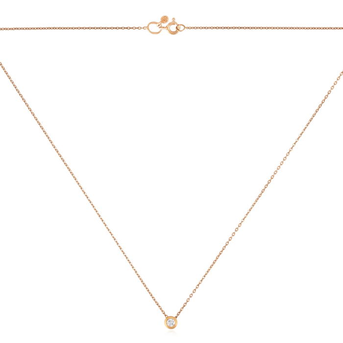 Золоте кольє з діамантом. Артикул 52963/66024-3/01/0/9024