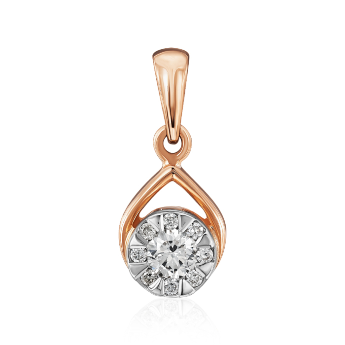 Золота підвіска з діамантами. Артикул 52971/14/1/9493