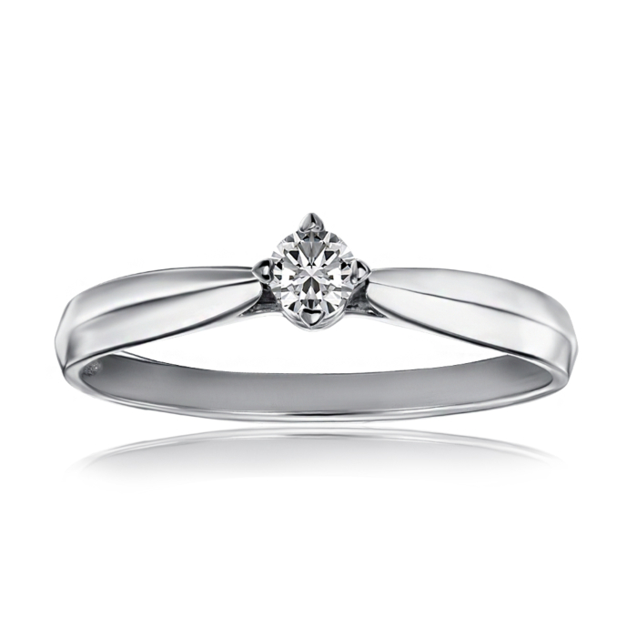 Золота каблучка з діамантом. Артикул 53013/02/1/9218