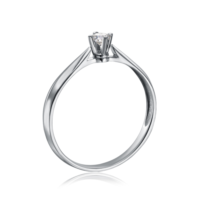 Золота каблучка з діамантом. Артикул 53013/02/1/9218