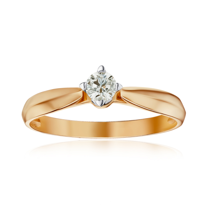 Золота каблучка з діамантом 53013/14/1/8014