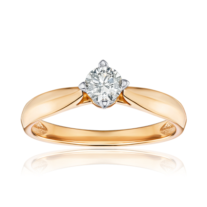Золота каблучка з діамантом 53013/14/1/9144