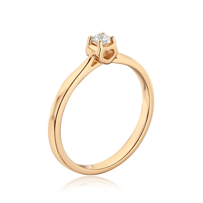 Золотое кольцо с бриллиантом 53014/01/0/9024
