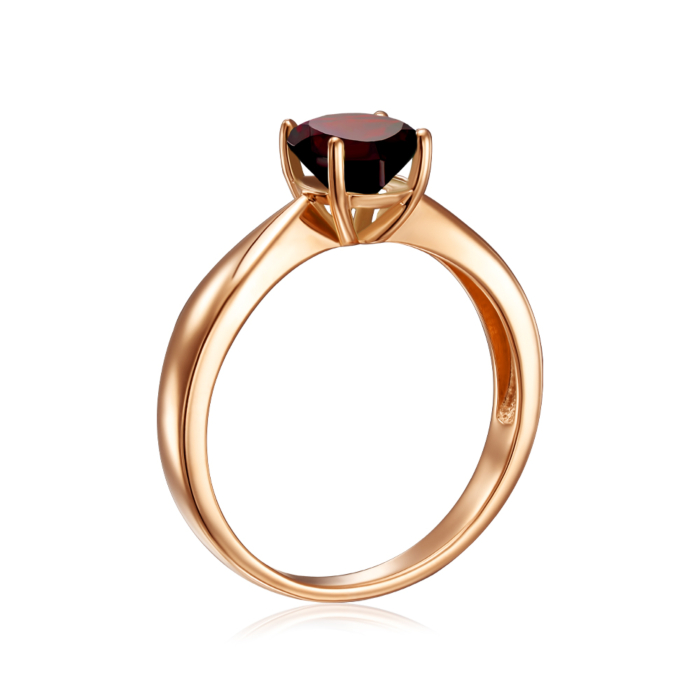Золота каблучка з гранатом. Артикул 530235/01/0/5077