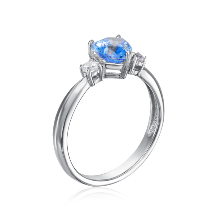 Золотое кольцо с топазом и фианитами. Артикул 530239/02/1/5920