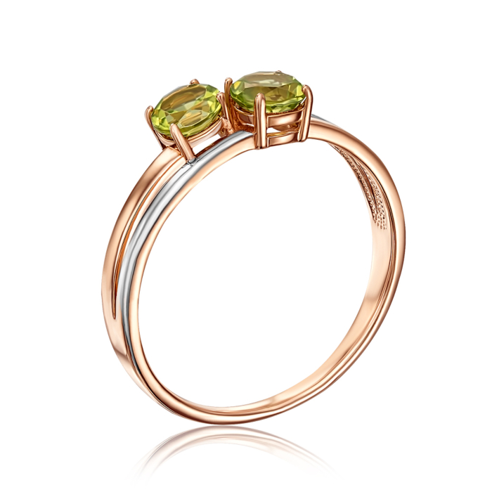 Золота каблучка з хризолітом. Артикул 530250/01/1/6276