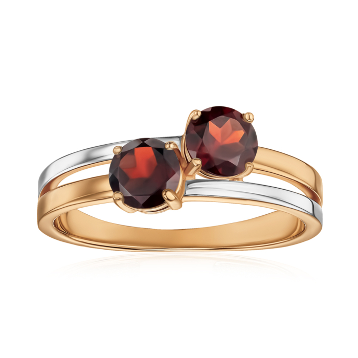 Золотое кольцо с гранатом 530250/01/1/5086