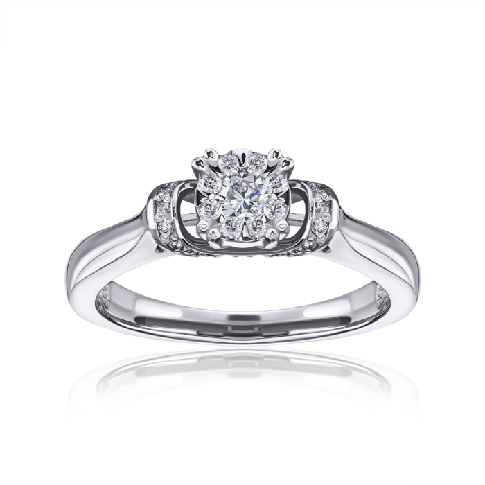 Золотое кольцо с бриллиантами. Артикул 53026/3б