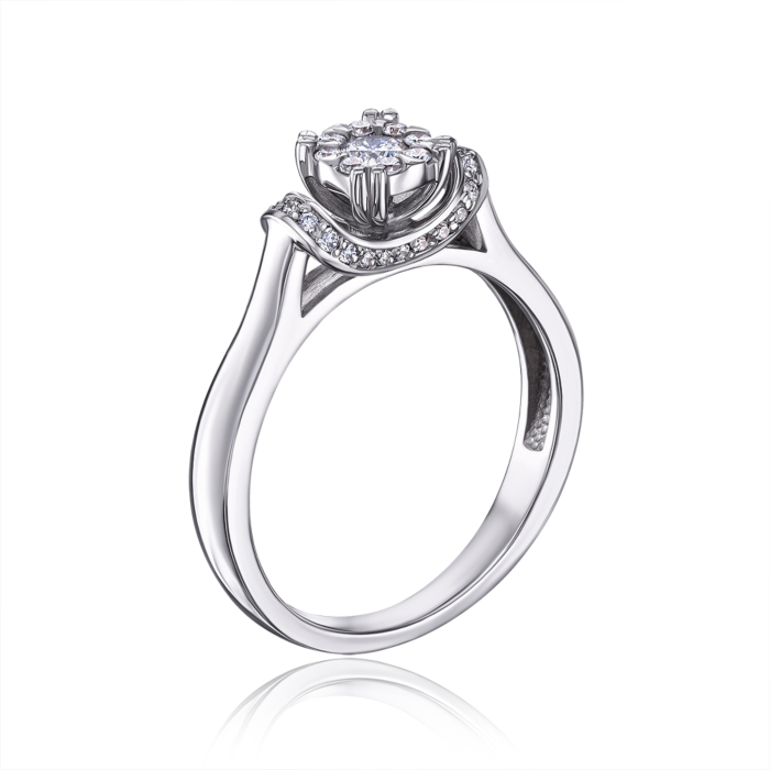 Золотое кольцо с бриллиантами. Артикул 53026/3б