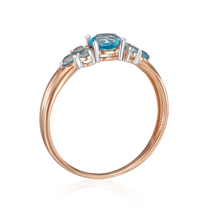 Золота каблучка з топазами. Артикул 530392/01/1/7335