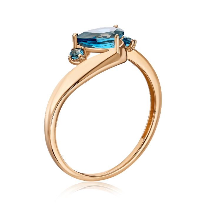 Золота каблучка з топазом London. Артикул 530407/01/0/16132