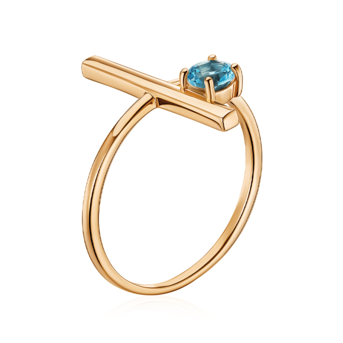 Золота каблучка з топазом 530450/01/0/5436