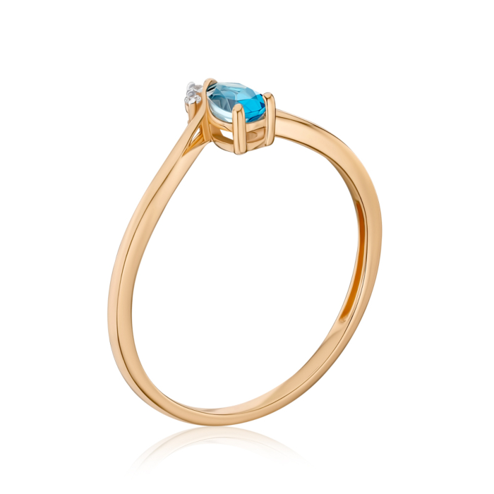 Золотое кольцо с топазом 530456/01/1/7871