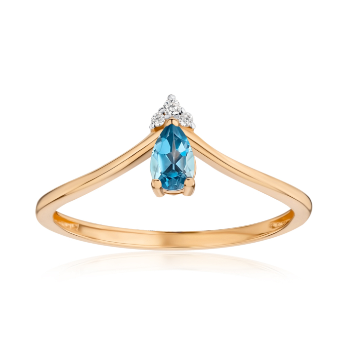 Золотое кольцо с топазом 530456/01/1/7871