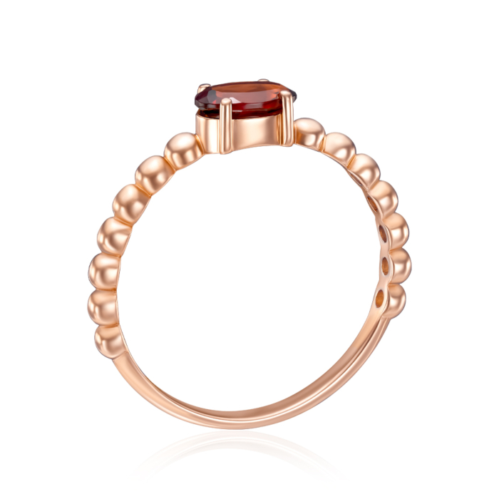 Золотое кольцо с гранатом. Артикул 530472/01/0/5188