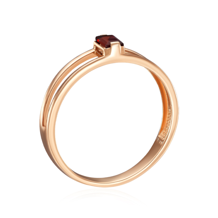 Золотое кольцо с гранатом. Артикул 530473/01/0/7839