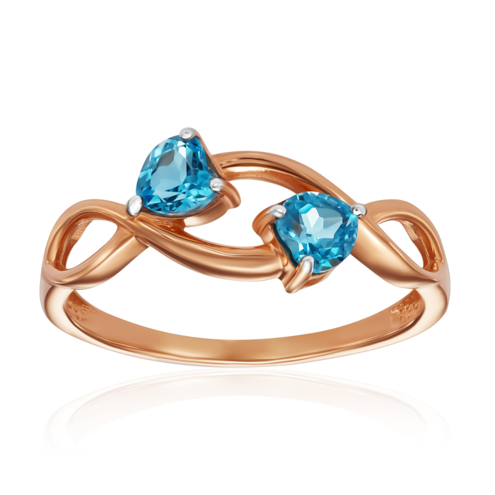 Золотое кольцо с топазом. Артикул 530486/01/1/7319