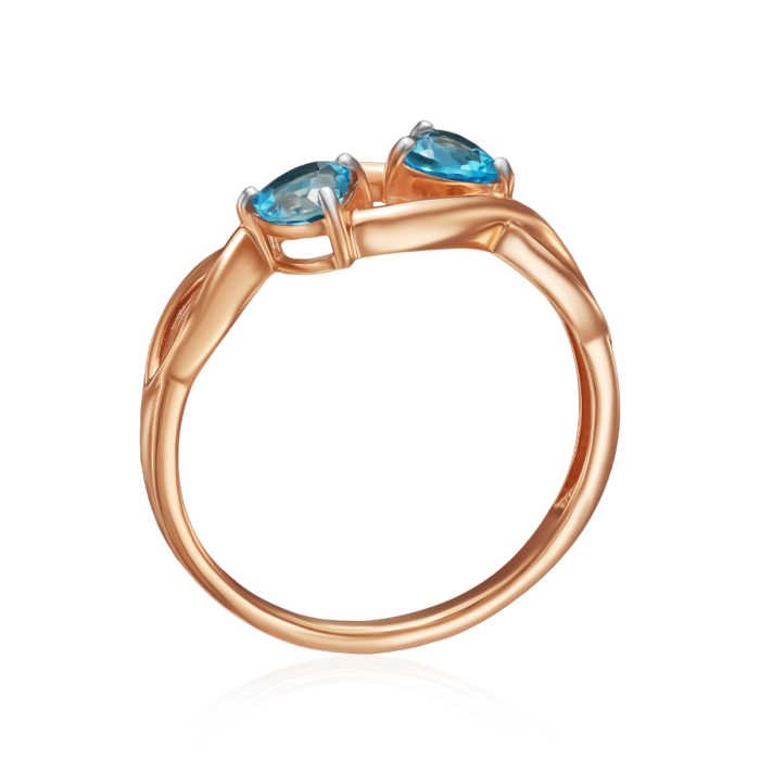 Золотое кольцо с топазом. Артикул 530486/01/1/7319