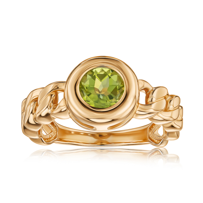 Золота каблучка з хризолітом 530498/01/0/6277