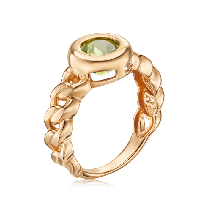 Золота каблучка з хризолітом 530498/01/0/6277