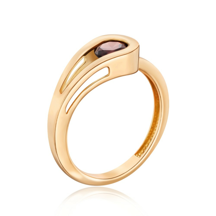 Золотое кольцо с гранатом. Артикул 530499/01/0/5086
