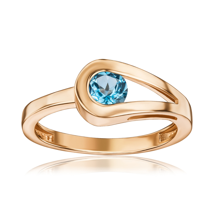 Золотое кольцо с топазом. Артикул 530499/01/0/5094