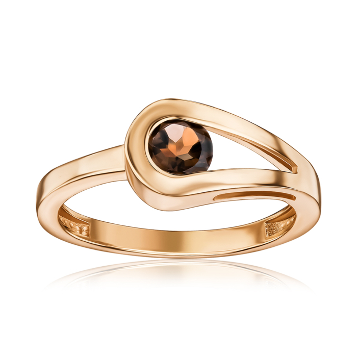 Золота каблучка з раухтопазом. Артикул 530499/01/0/5130