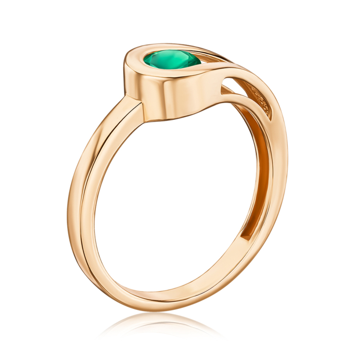 Золота каблучка з агатом. Артикул 530499/01/0/5911