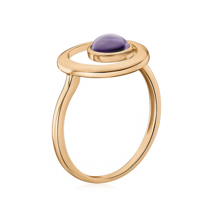 Золотое кольцо с аметистом 530505/01/0/16280
