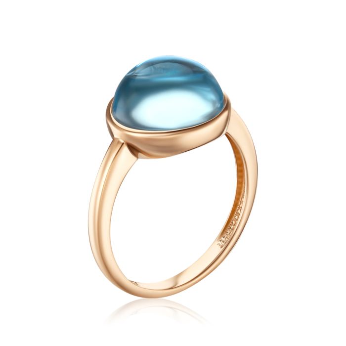 Золотое кольцо с топазом 530506/01/0/16211