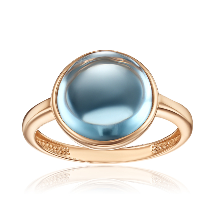 Золотое кольцо с топазом 530506/01/0/16211