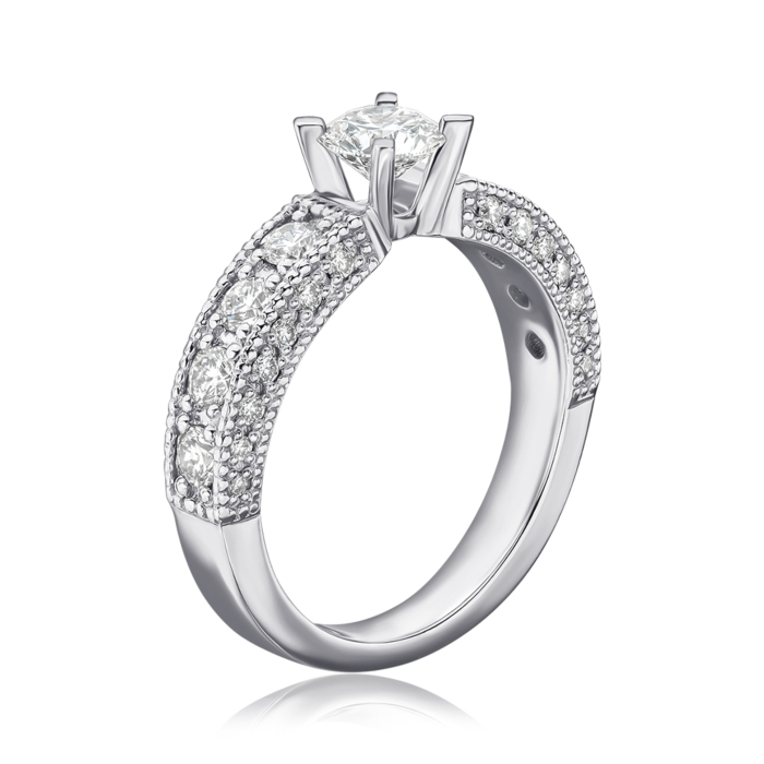 Золотое кольцо с бриллиантами. Артикул 53055/02/1/8331 (53055/5б)