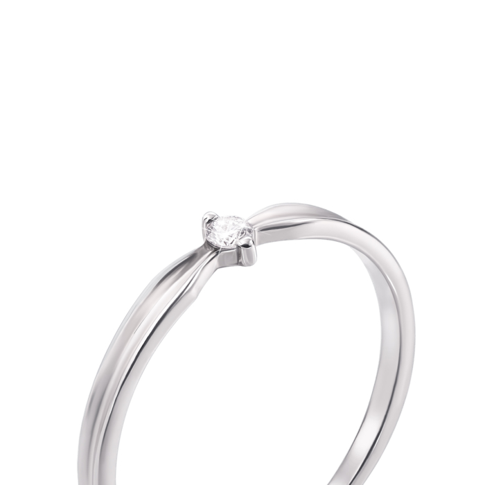 Золота каблучка з діамантом. Артикул 53064/2б