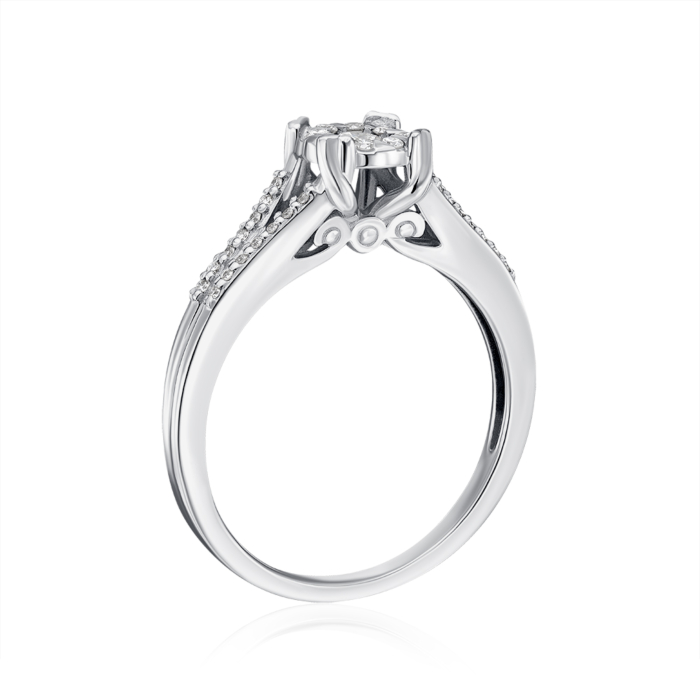 Золота каблучка з діамантами. Артикул 53072/02/1/8290