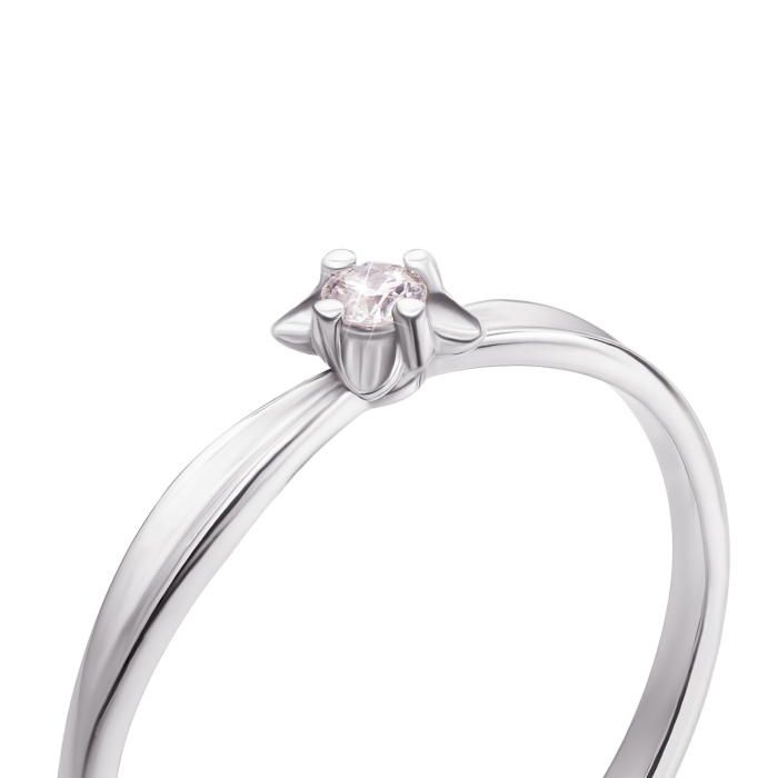 Золота каблучка з діамантом. Артикул 53086/2.5б