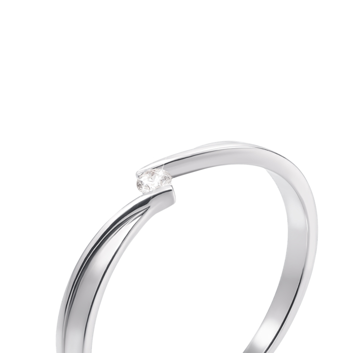 Золота каблучка з діамантом. Артикул 53094/2б