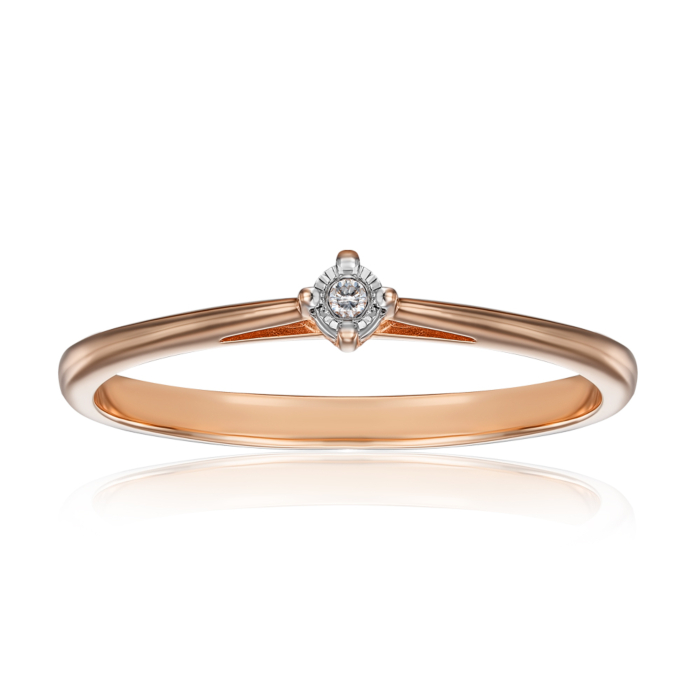 Золотое кольцо с бриллиантом. Артикул 53095/1.25