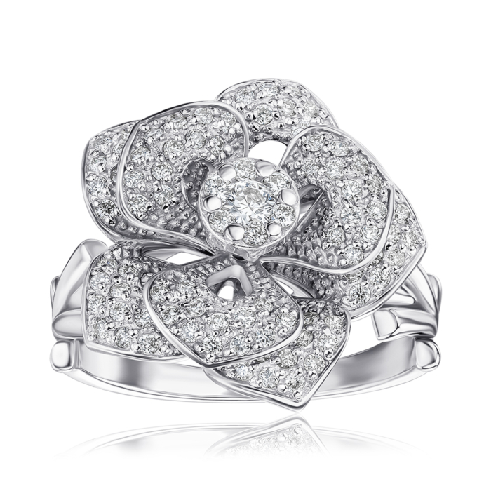 Золотое кольцо с бриллиантами. Артикул 53100/2.5б