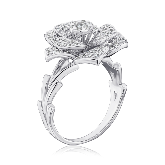 Золотое кольцо с бриллиантами. Артикул 53100/2.5б