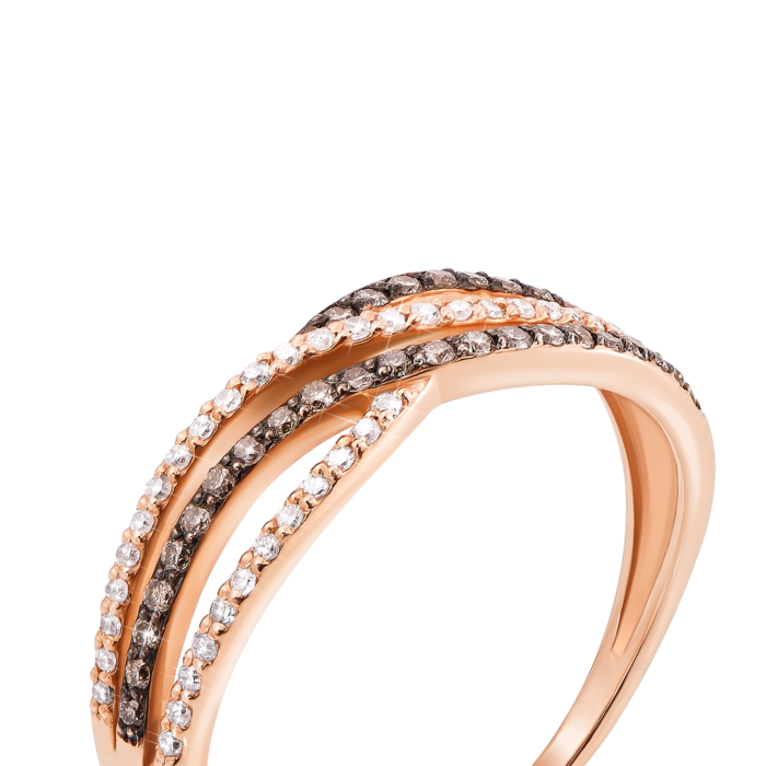 Золотое кольцо с бриллиантами. Артикул 53108/0.8S к